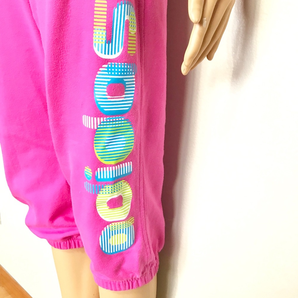 Adidas Capri Sweatpants in bright pink!